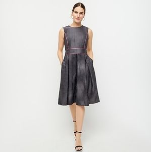 J.Crew Pleated Full Skirt Jacquard Dress in size 8